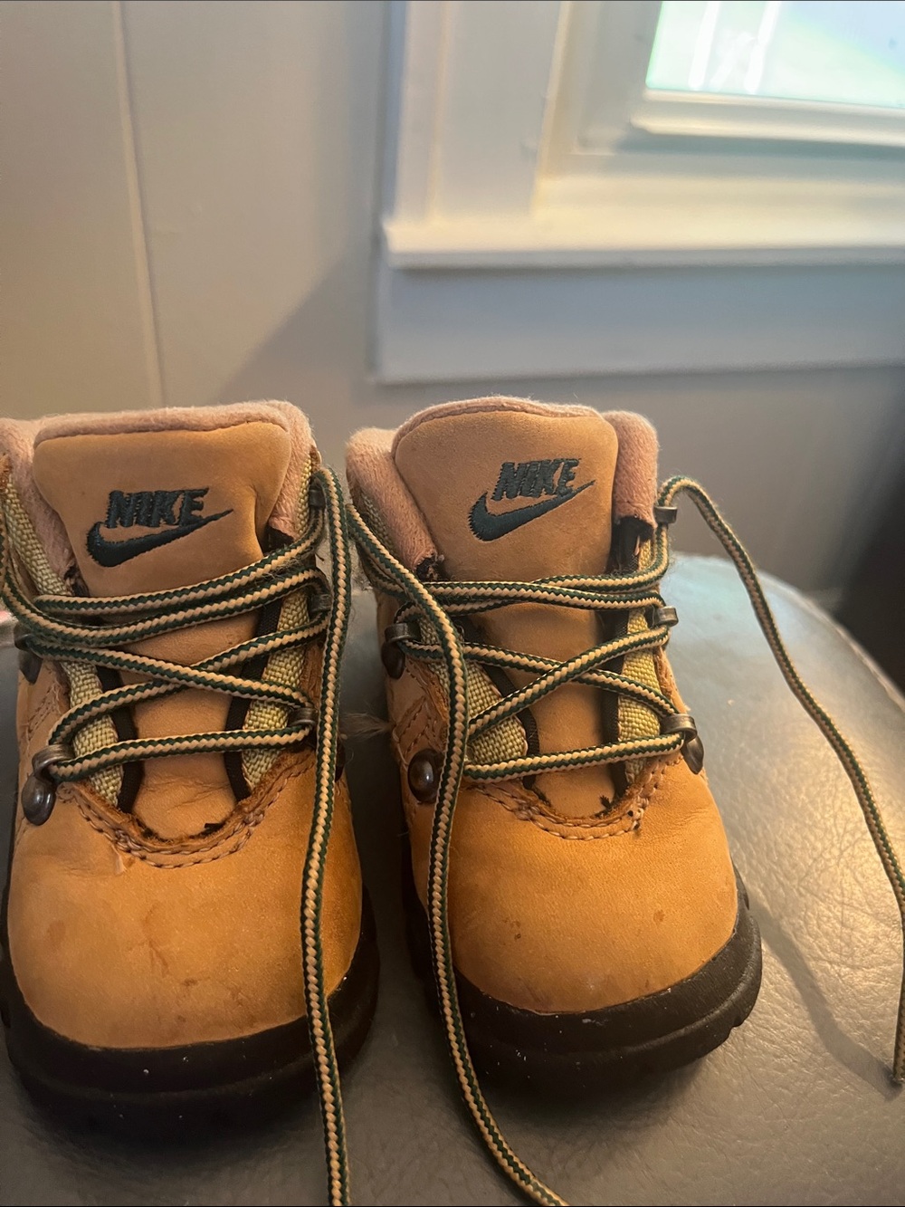 Nike babyTan Hiking Boots with Black Soles